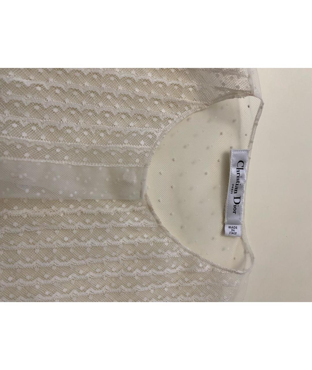 CHRISTIAN DIOR Белый сетчатый костюм с юбками, фото 7