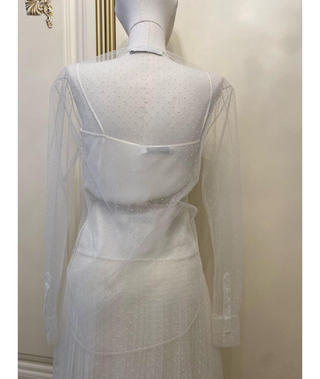CHRISTIAN DIOR Белый сетчатый костюм с юбками, фото 5