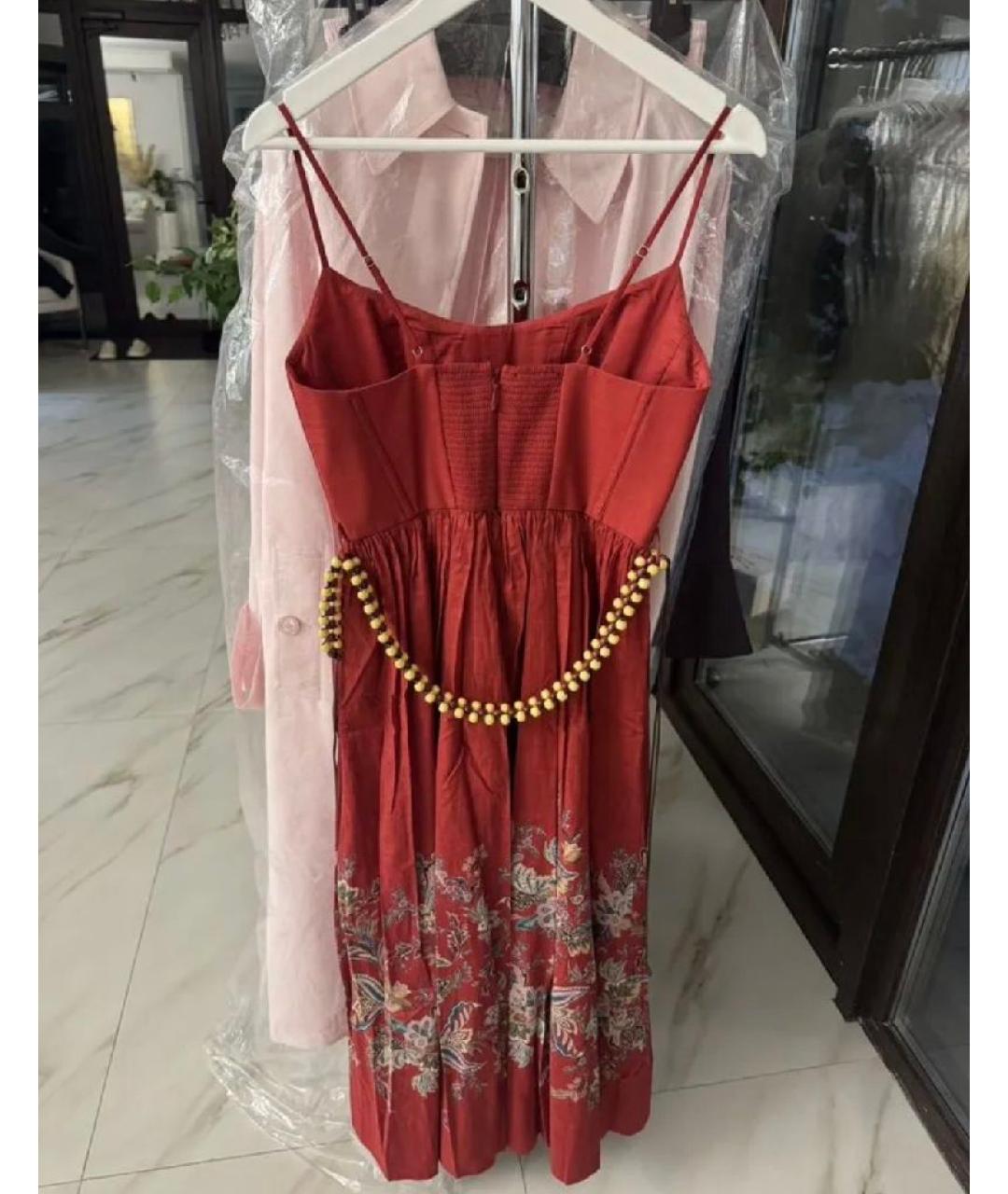 ZIMMERMANN Красное хлопковое вечернее платье, фото 2