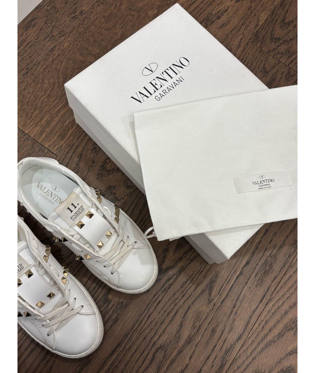 VALENTINO Белые кожаные кеды, фото 3