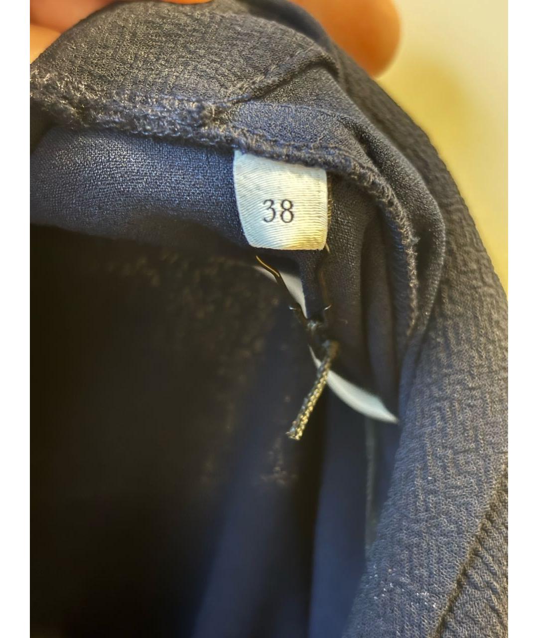 SANDRO Темно-синее полиэстеровое повседневное платье, фото 6