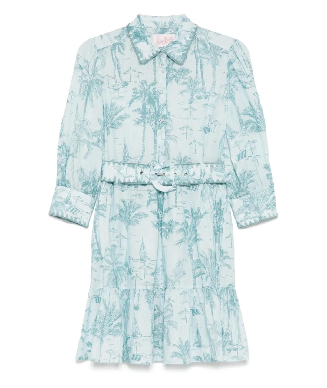 MC2 SAINT BARTH Голубое повседневное платье, фото 1