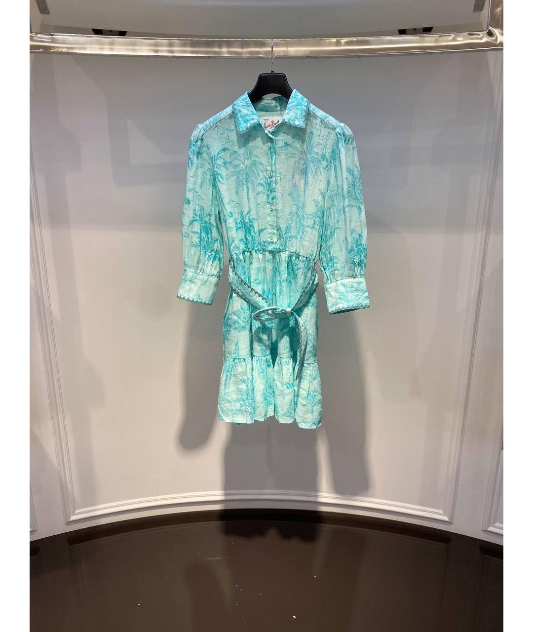 MC2 SAINT BARTH Голубое повседневное платье, фото 2