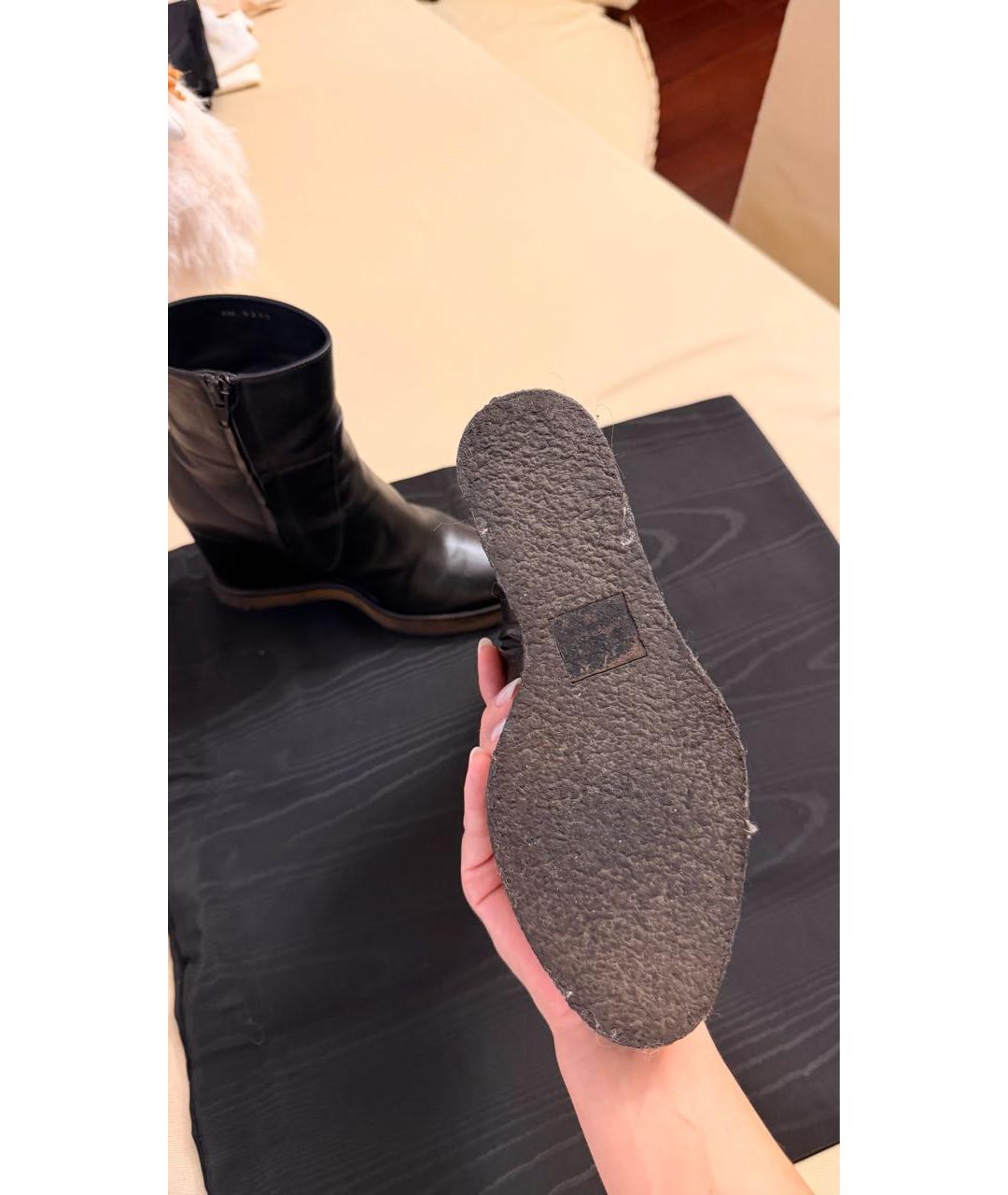 CELINE Черные кожаные ботильоны, фото 7