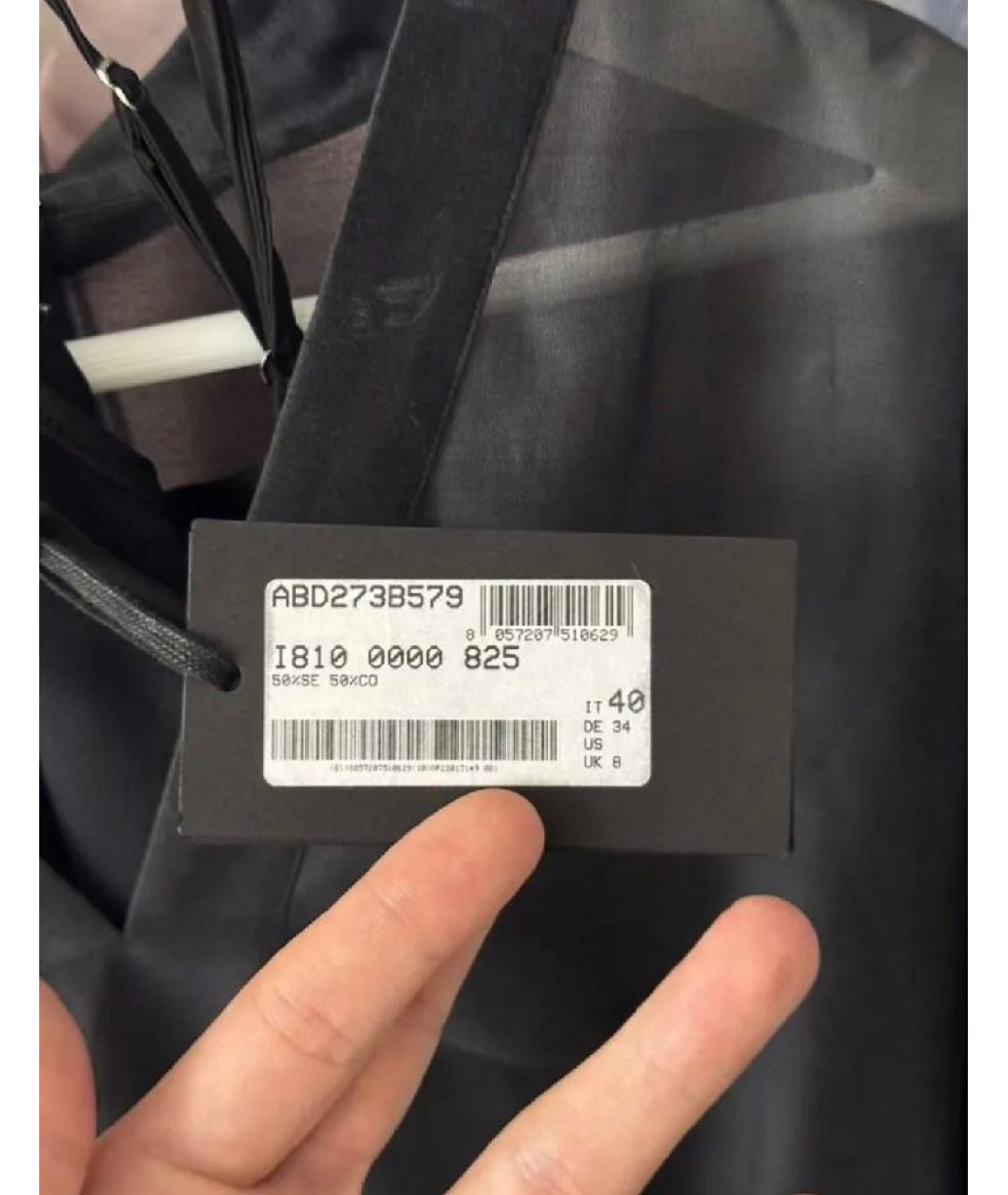 FABIANA FILIPPI Черное хлопковое вечернее платье, фото 4