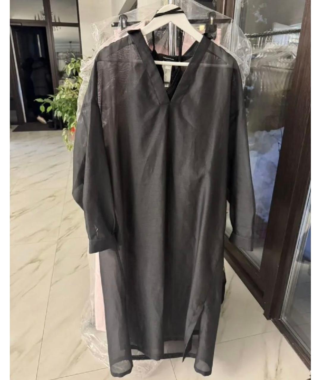 FABIANA FILIPPI Черное хлопковое вечернее платье, фото 5