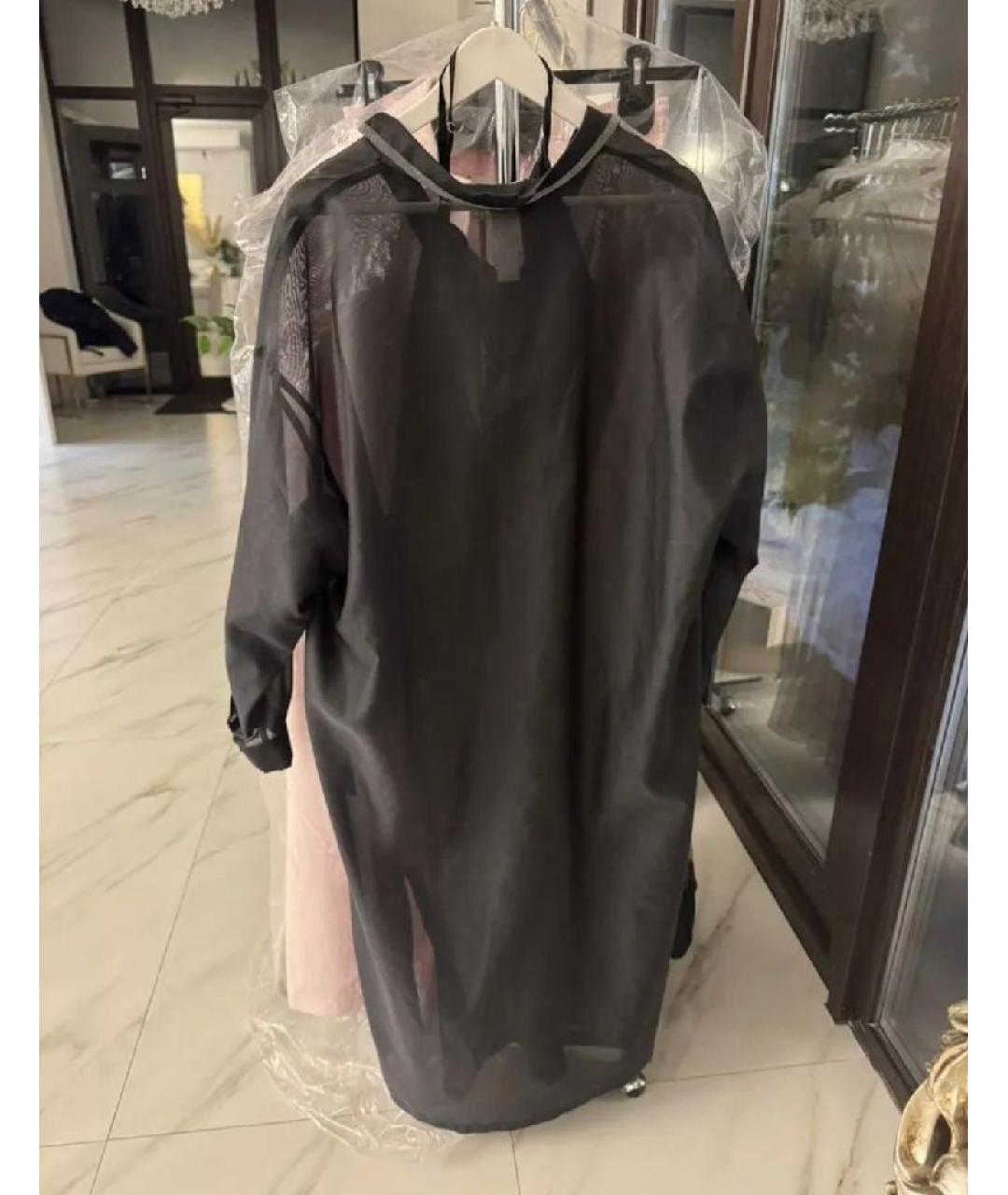 FABIANA FILIPPI Черное хлопковое вечернее платье, фото 2