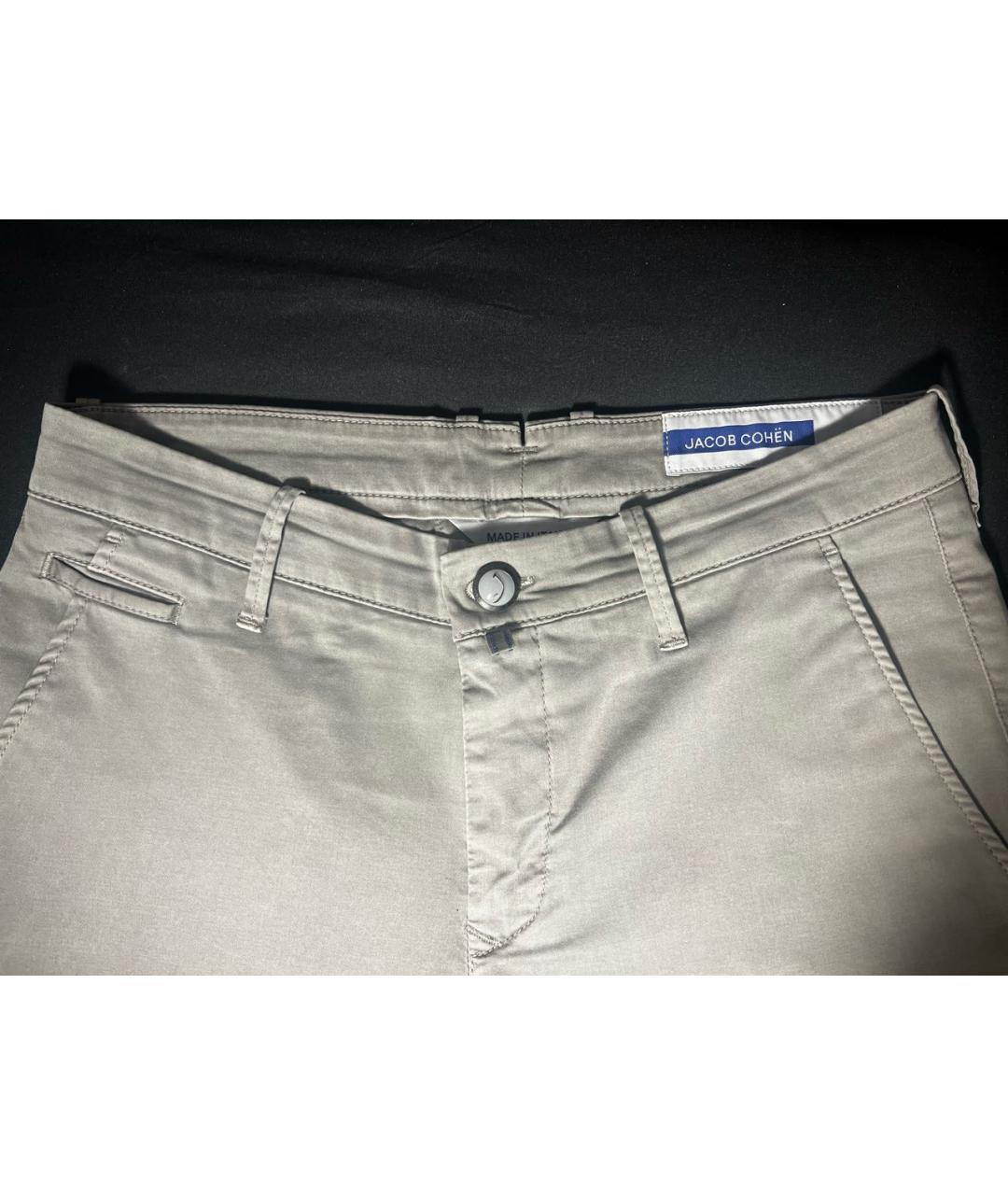 JACOB COHEN Серые хлопковые повседневные брюки, фото 3