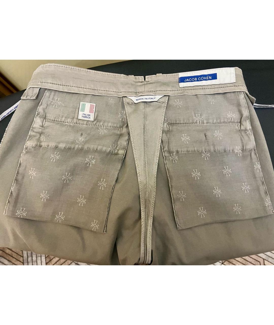 JACOB COHEN Серые хлопковые повседневные брюки, фото 4