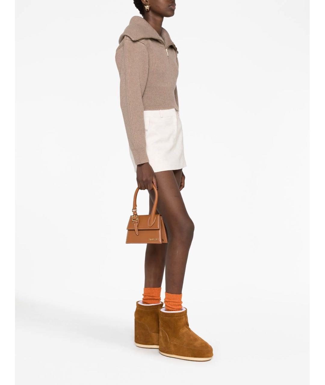 JACQUEMUS Коричневая кожаная сумка через плечо, фото 2