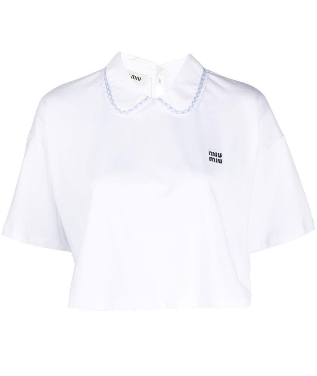 MIU MIU Белая хлопковая рубашка, фото 1