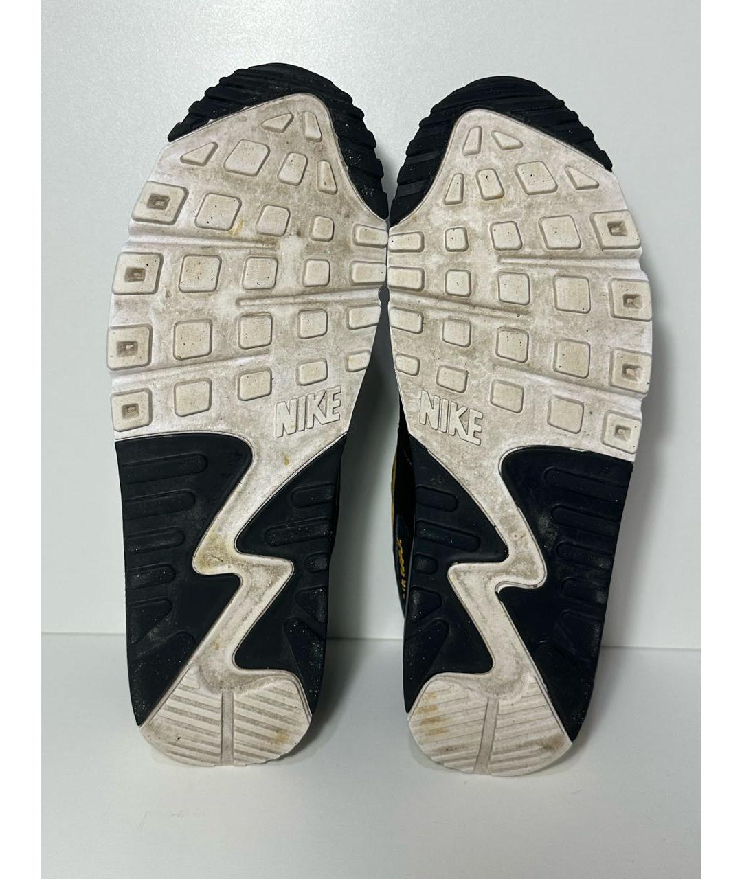 NIKE Черные кожаные низкие кроссовки / кеды, фото 8