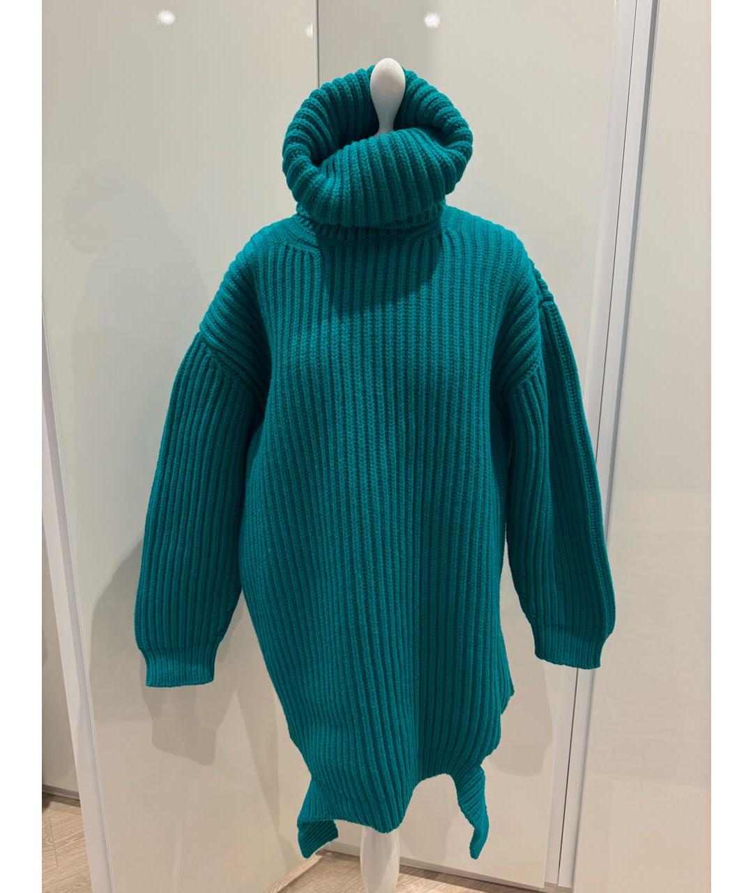 BALENCIAGA Зеленый шерстяной джемпер / свитер, фото 8