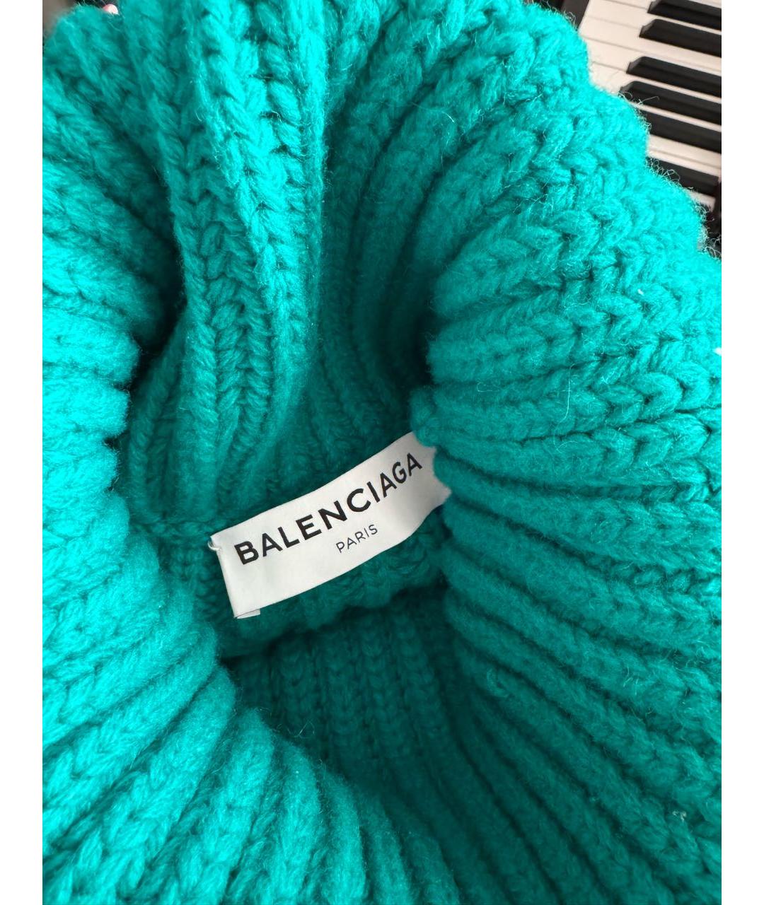 BALENCIAGA Зеленый шерстяной джемпер / свитер, фото 3