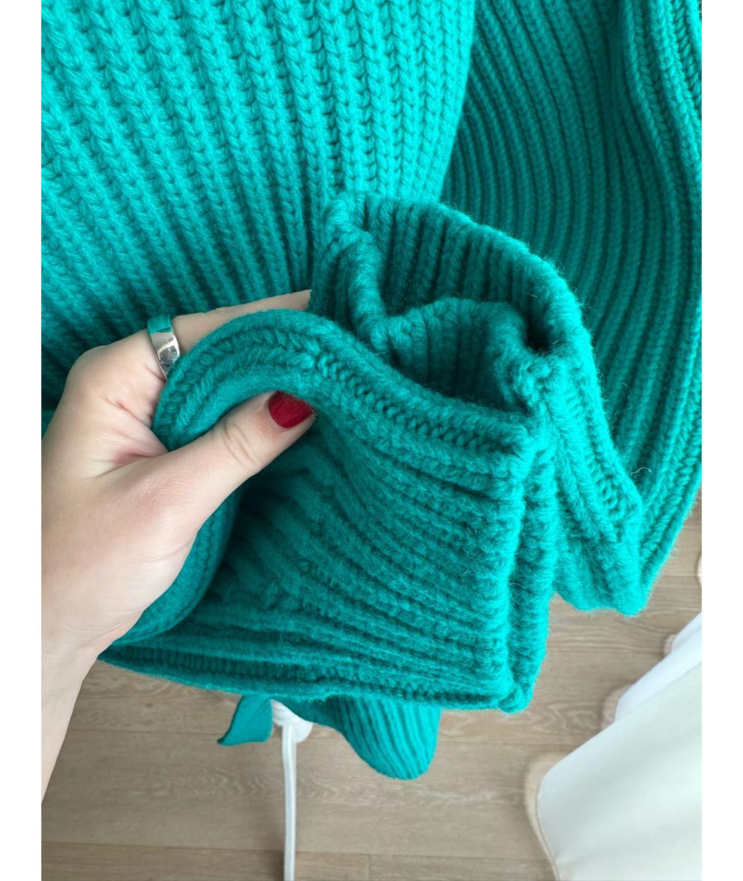 BALENCIAGA Зеленый шерстяной джемпер / свитер, фото 5