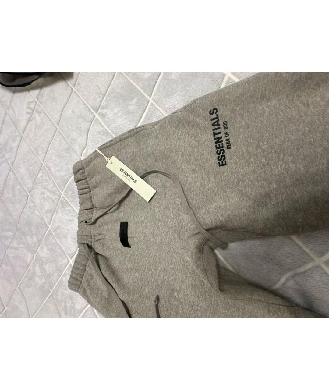 FEAR OF GOD ESSENTIALS Серые хлопковые повседневные брюки, фото 3