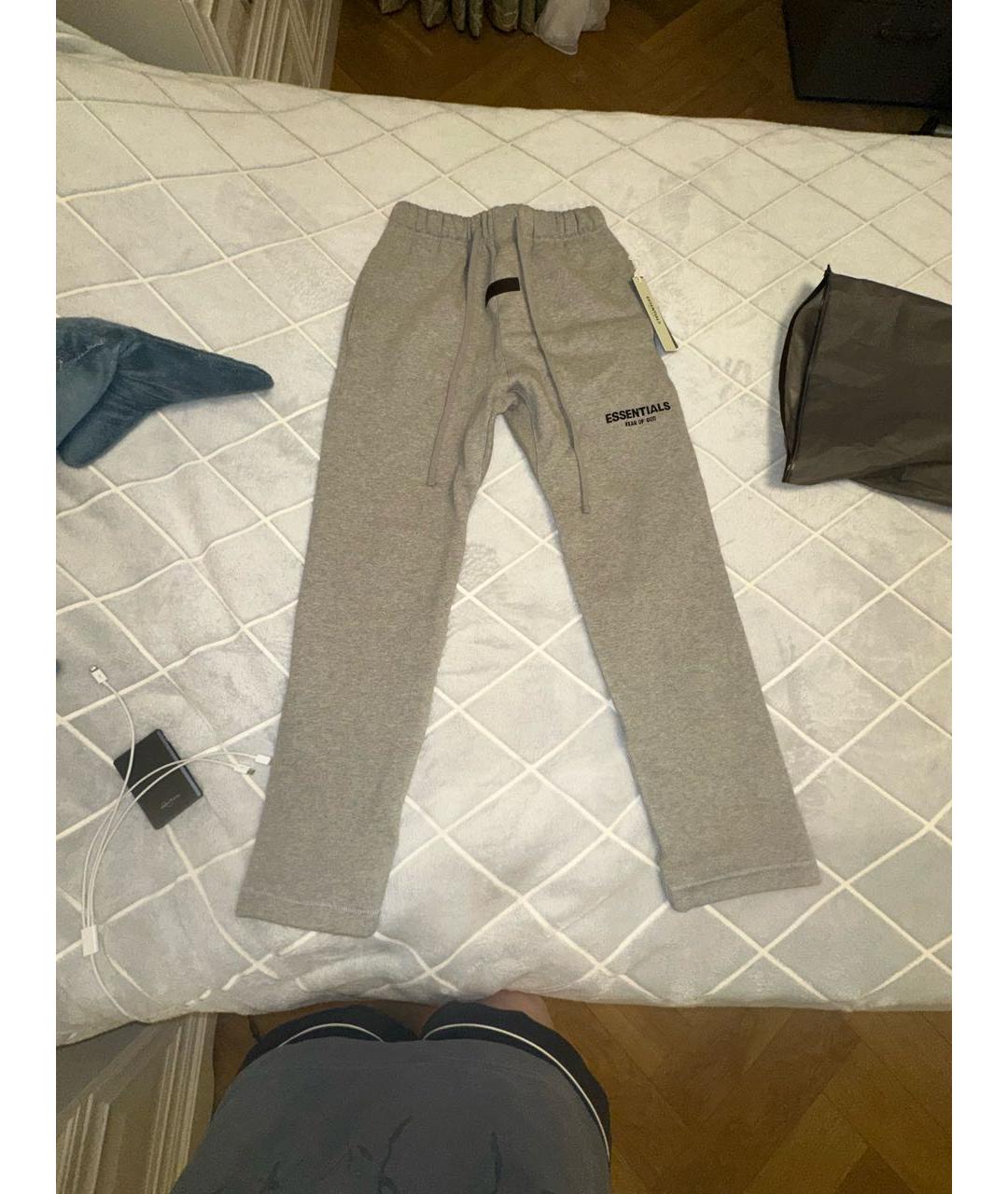 FEAR OF GOD ESSENTIALS Серые хлопковые повседневные брюки, фото 4