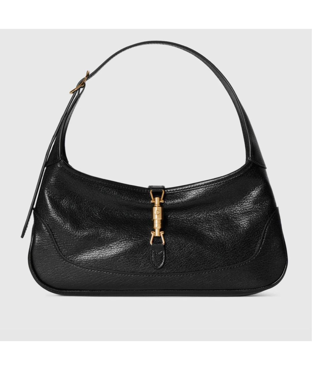 GUCCI Черная кожаная сумка тоут, фото 5