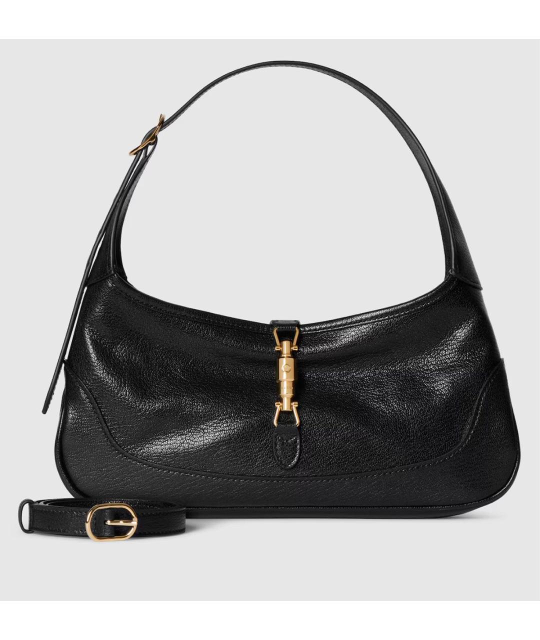 GUCCI Черная кожаная сумка тоут, фото 4