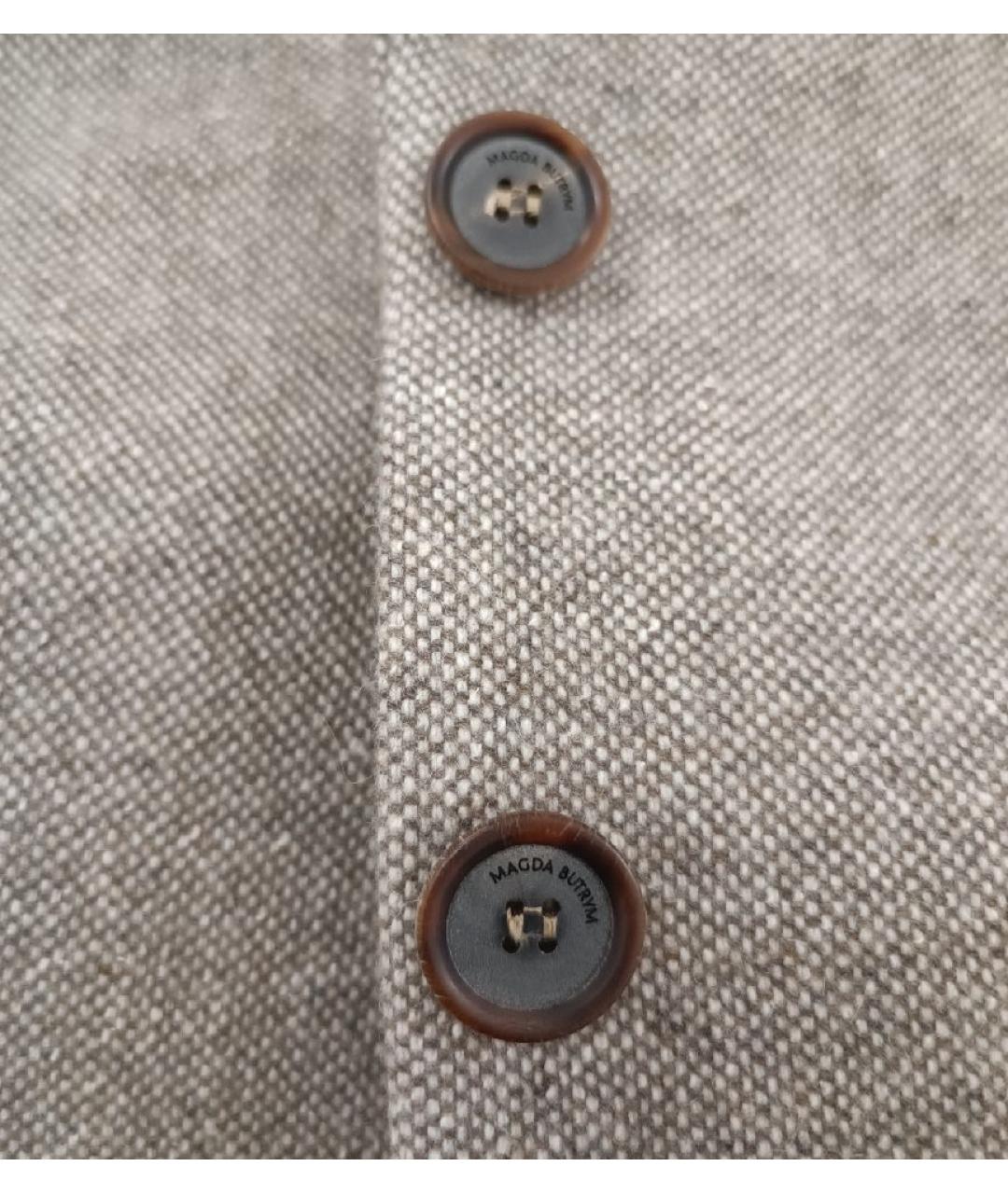MAGDA BUTRYM Бежевый шерстяной жакет/пиджак, фото 6