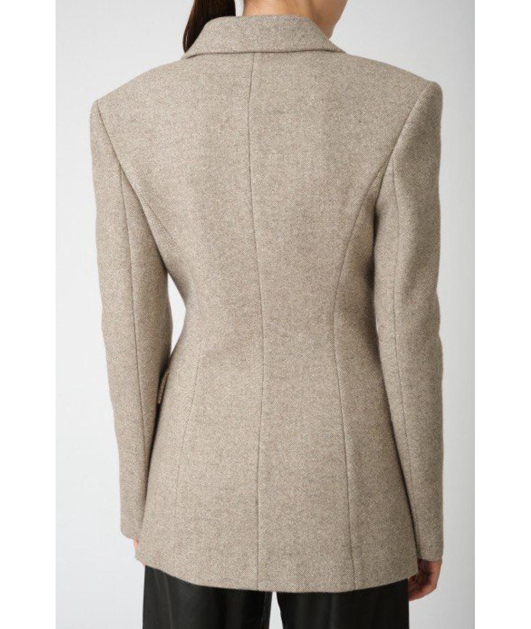 MAGDA BUTRYM Бежевый шерстяной жакет/пиджак, фото 9