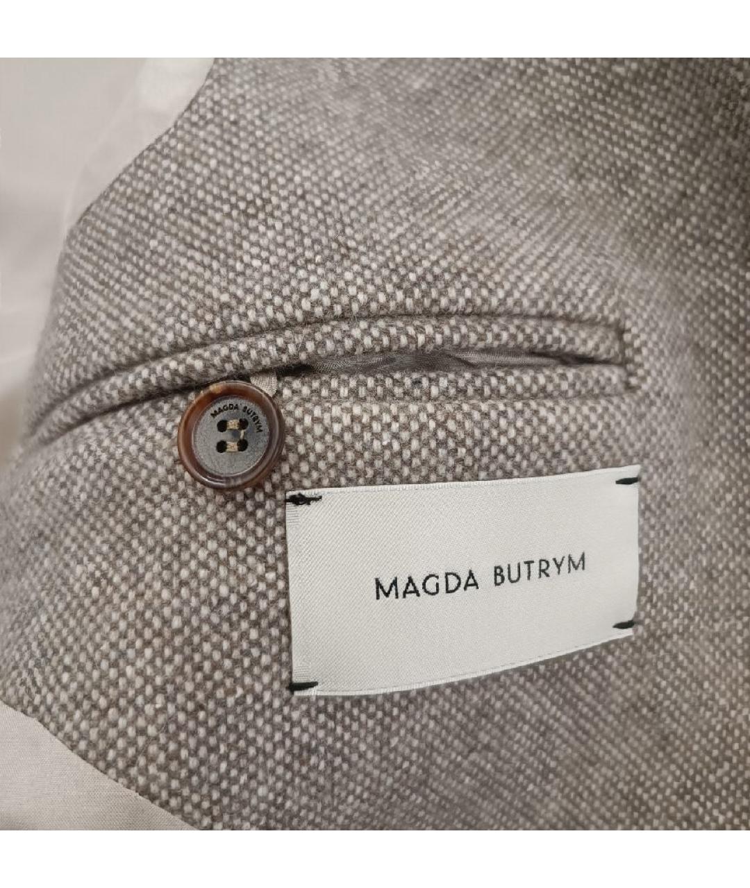 MAGDA BUTRYM Бежевый шерстяной жакет/пиджак, фото 4