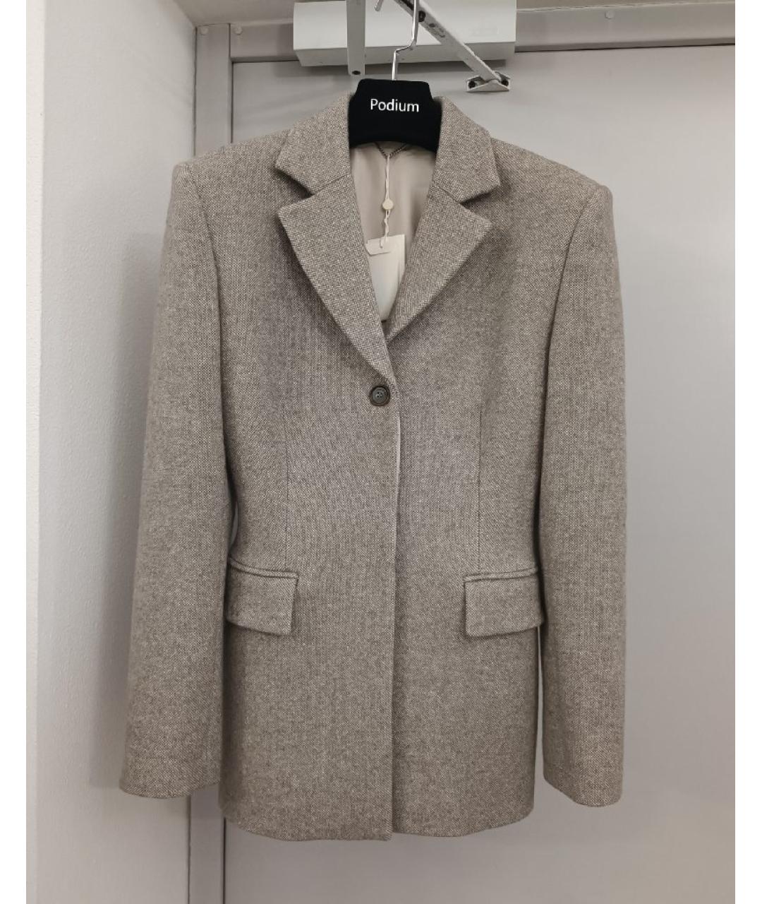 MAGDA BUTRYM Бежевый шерстяной жакет/пиджак, фото 10
