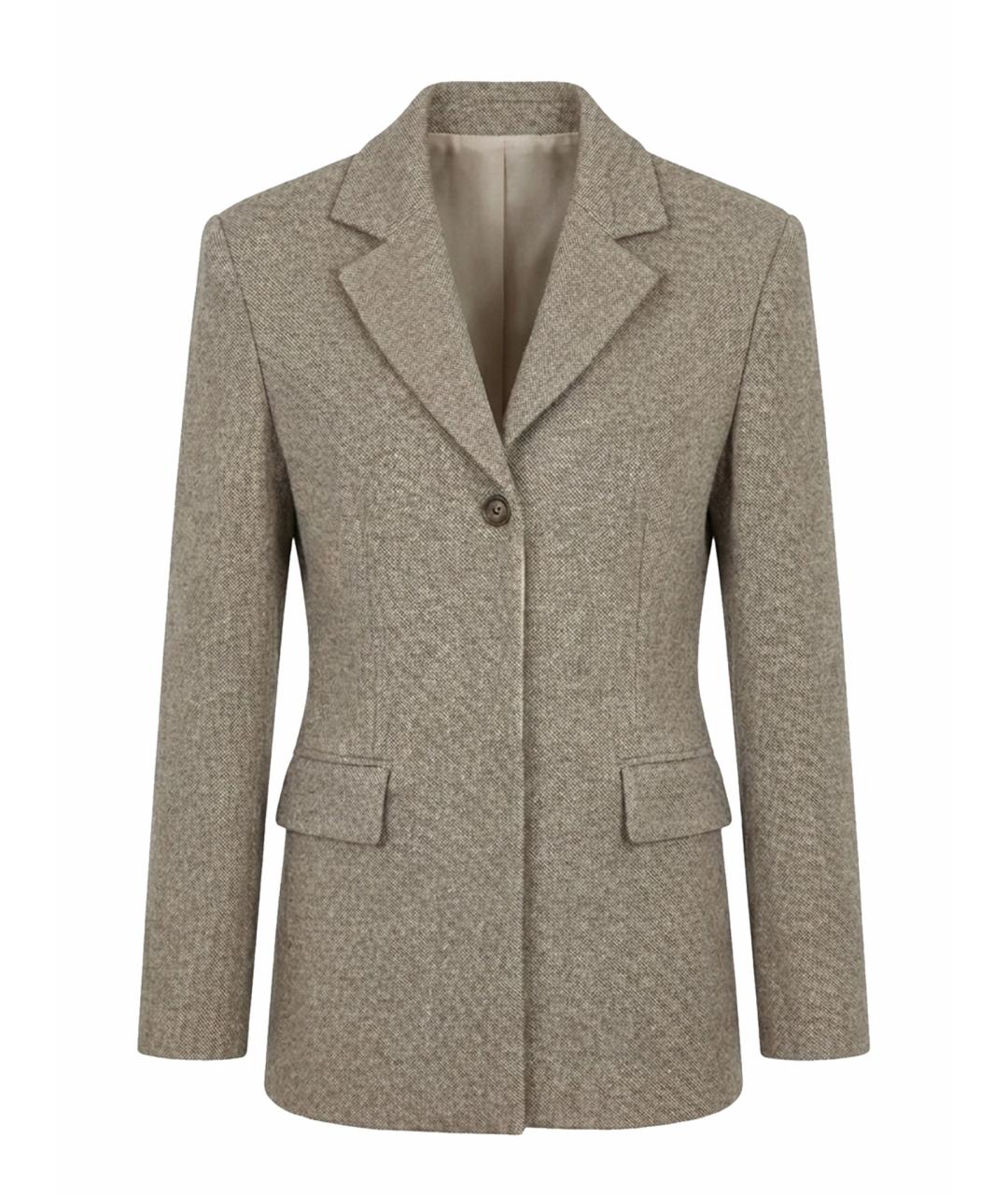 MAGDA BUTRYM Бежевый шерстяной жакет/пиджак, фото 1