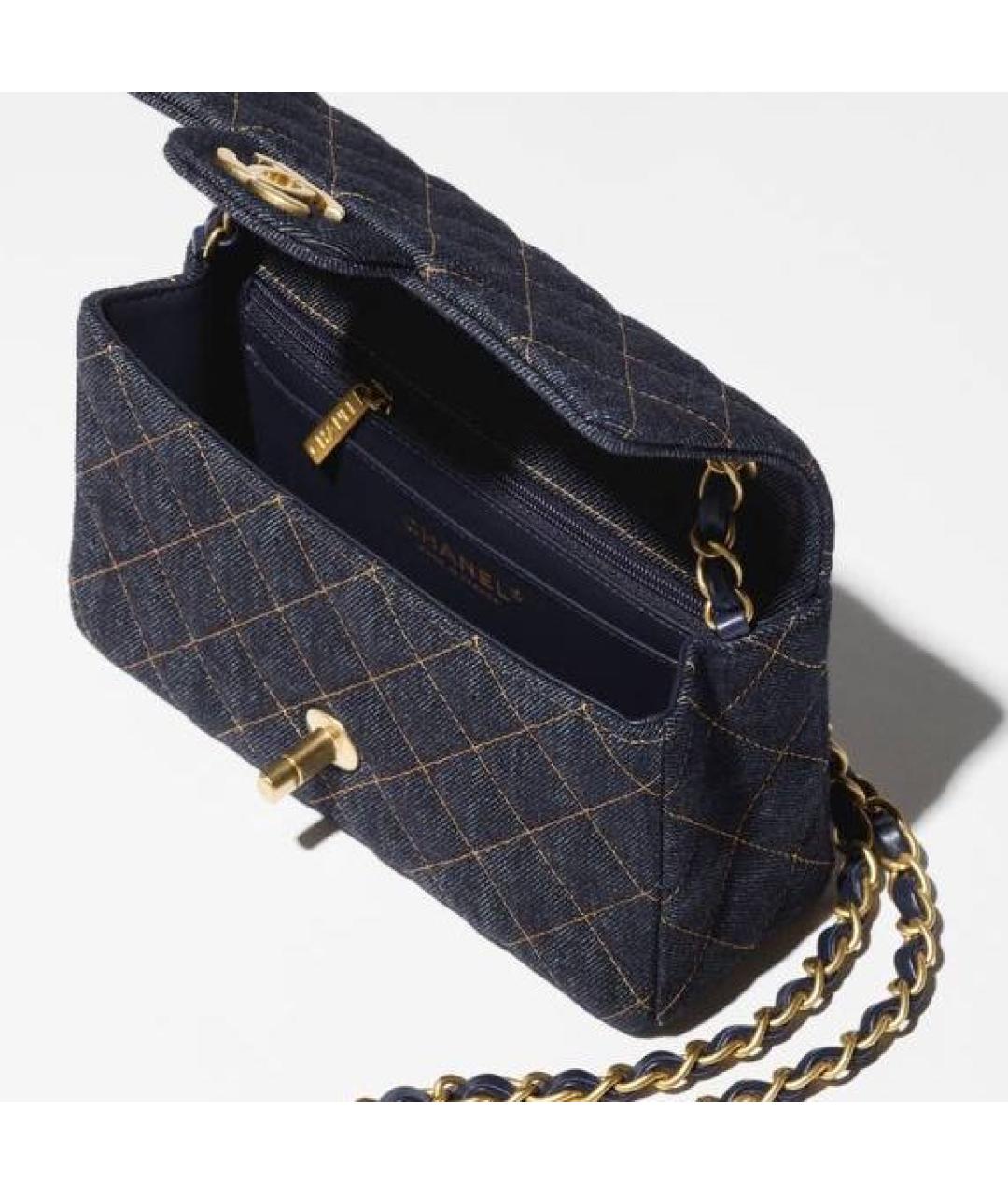 CHANEL Синяя сумка через плечо, фото 3