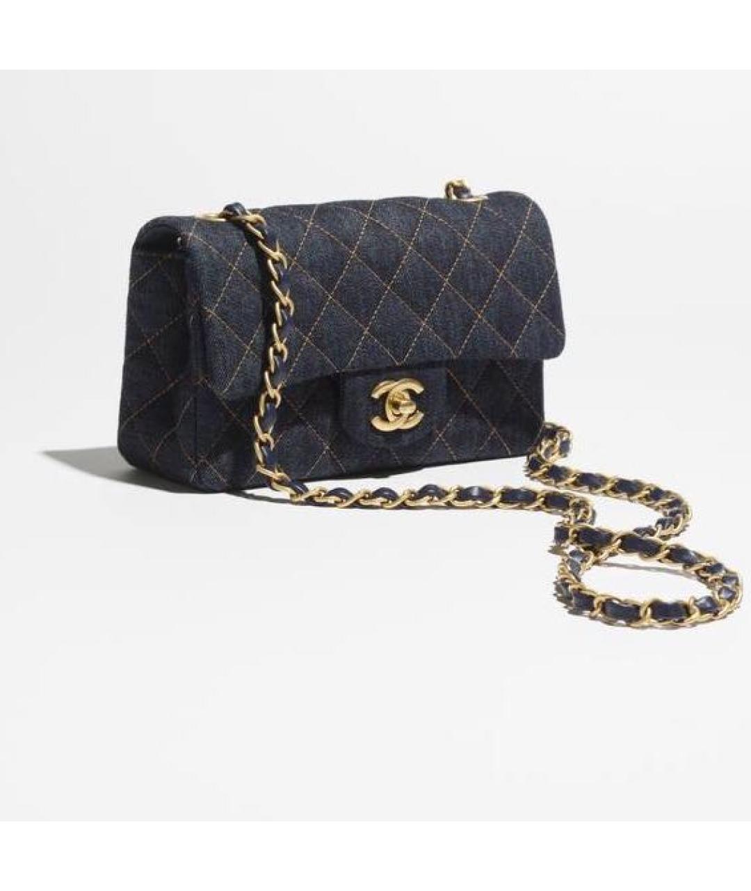 CHANEL Синяя сумка через плечо, фото 2