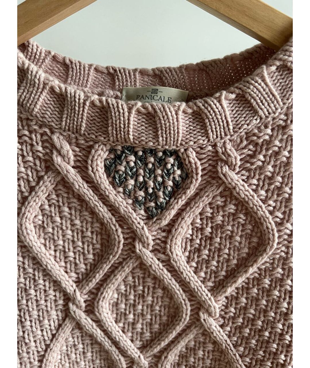 PANICALE Розовый кашемировый джемпер / свитер, фото 4