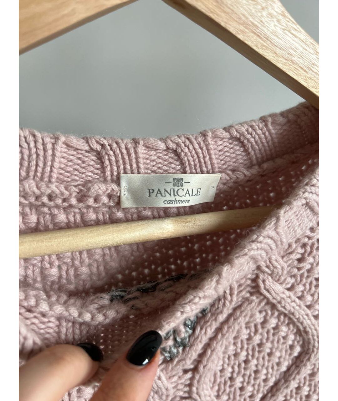 PANICALE Розовый кашемировый джемпер / свитер, фото 3