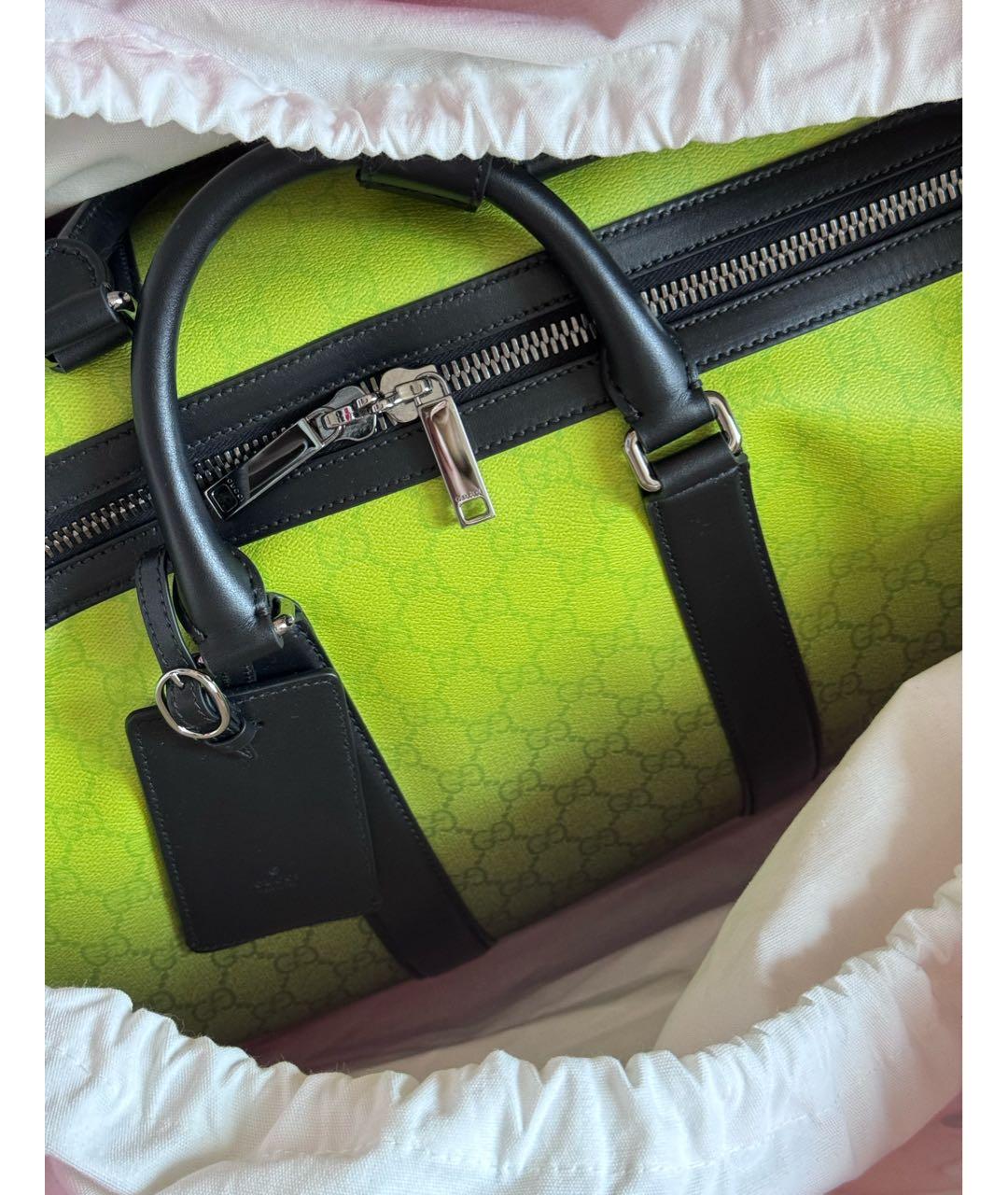 GUCCI Салатовая дорожная/спортивная сумка, фото 3