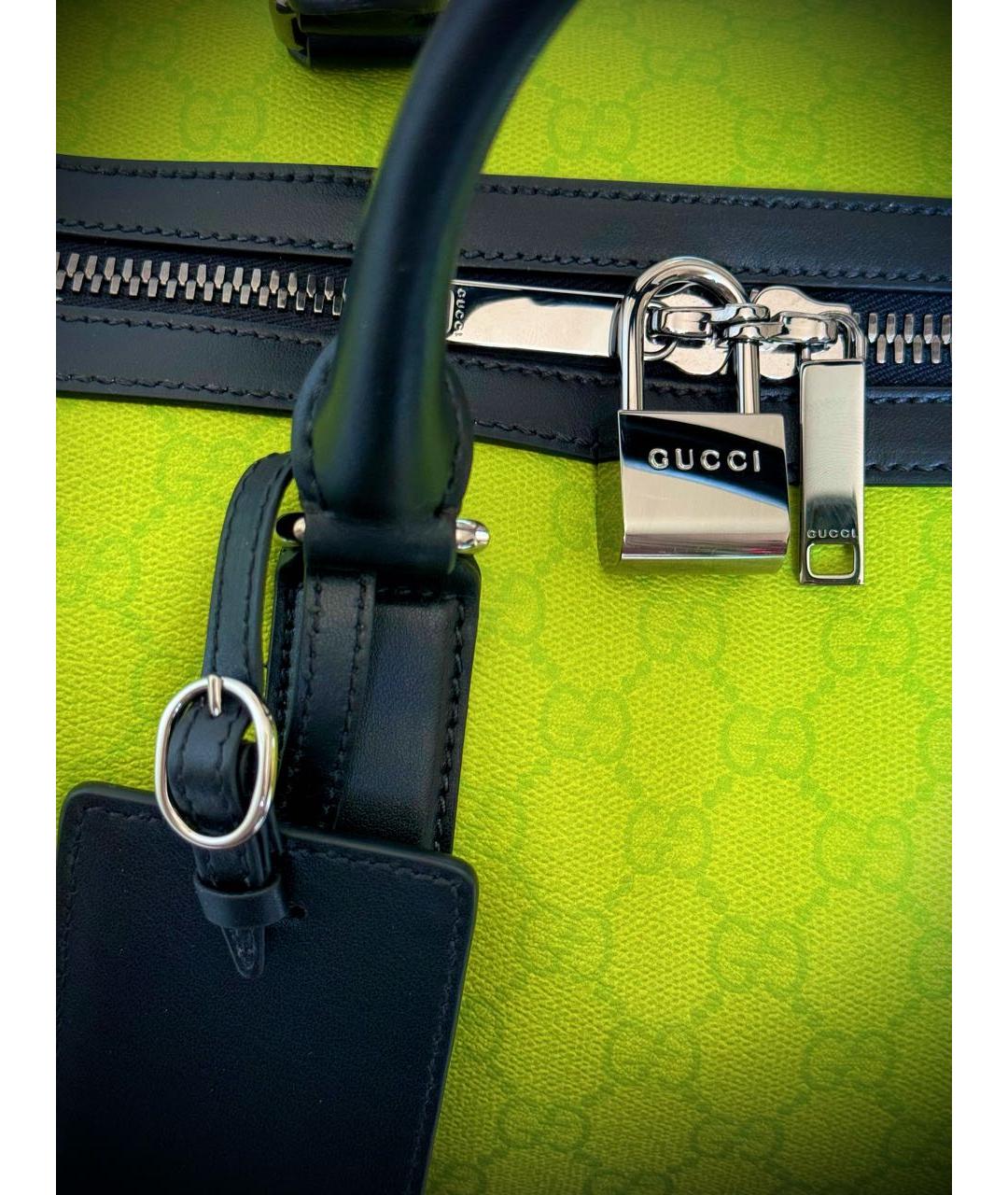 GUCCI Салатовая дорожная/спортивная сумка, фото 5