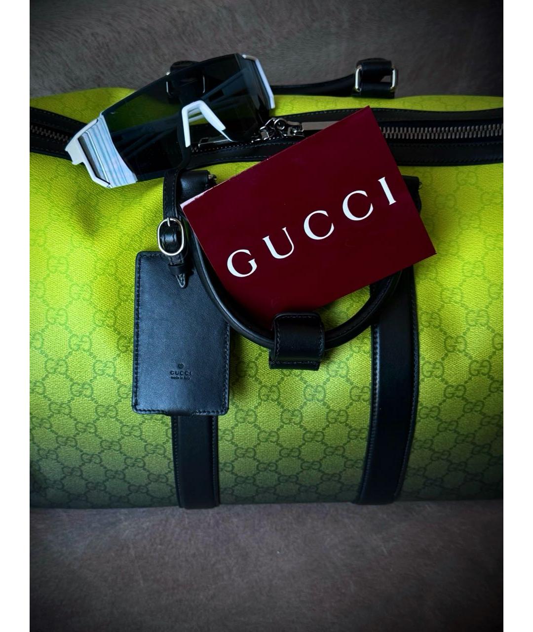 GUCCI Салатовая дорожная/спортивная сумка, фото 8