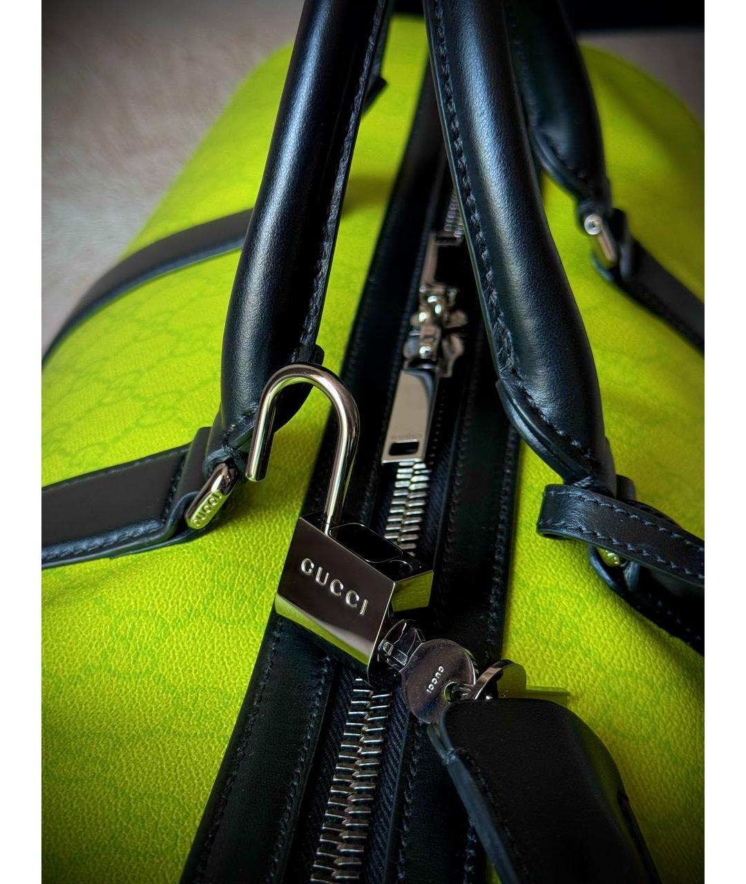 GUCCI Салатовая дорожная/спортивная сумка, фото 4