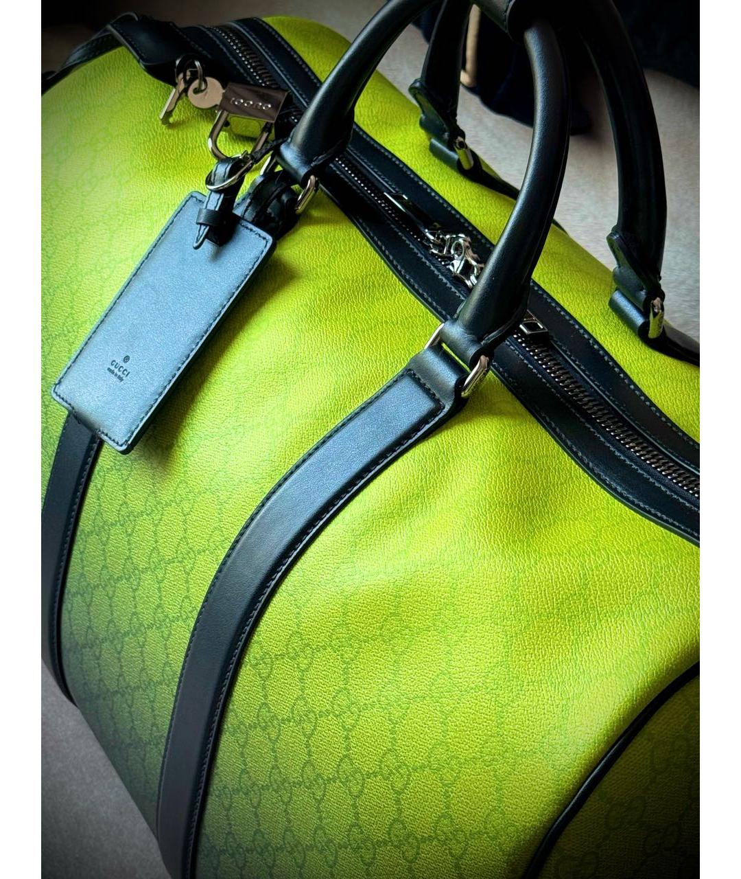 GUCCI Салатовая дорожная/спортивная сумка, фото 7