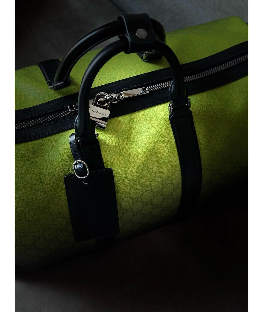 GUCCI Салатовая дорожная/спортивная сумка, фото 5