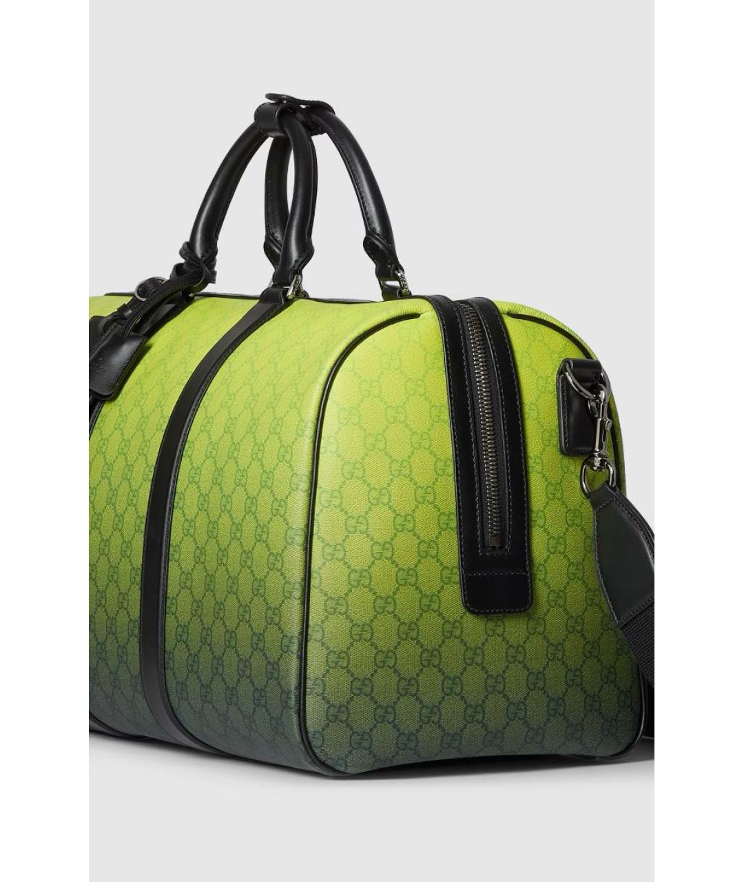 GUCCI Салатовая дорожная/спортивная сумка, фото 2