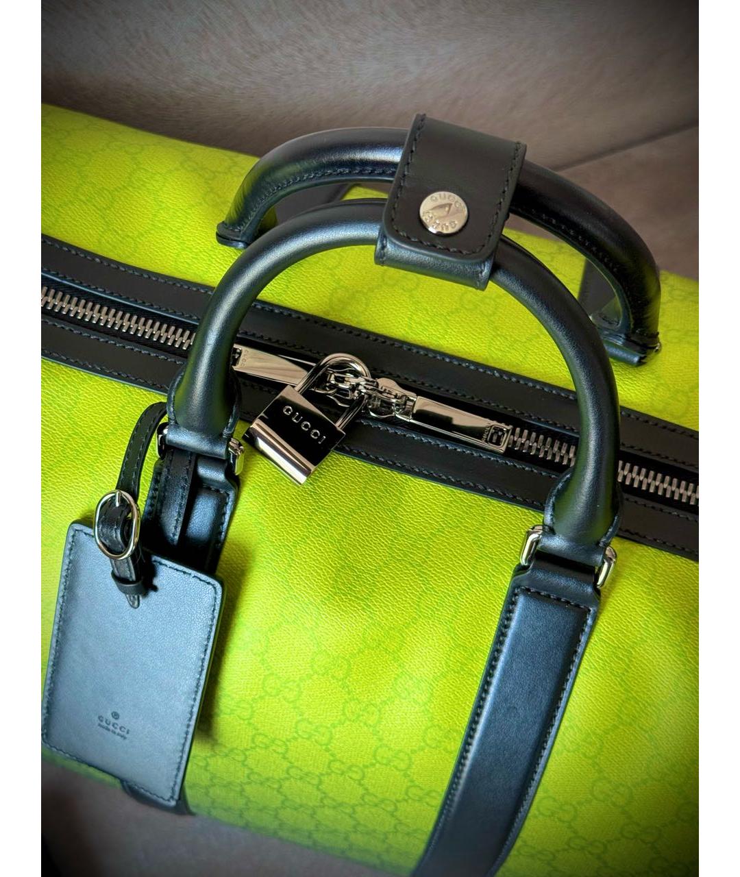 GUCCI Салатовая дорожная/спортивная сумка, фото 6