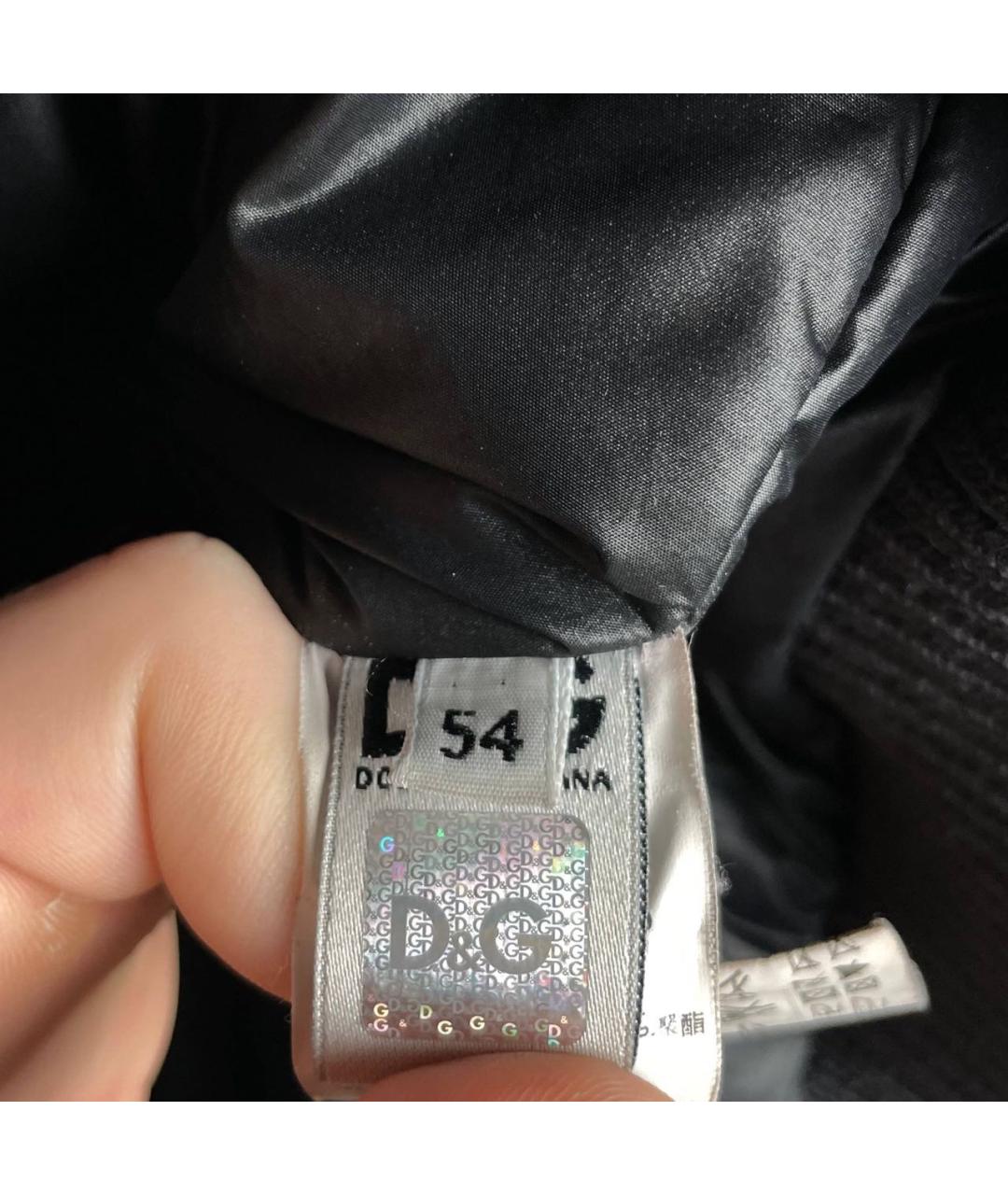 DOLCE&GABBANA Черный полиамидовый пуховик, фото 6