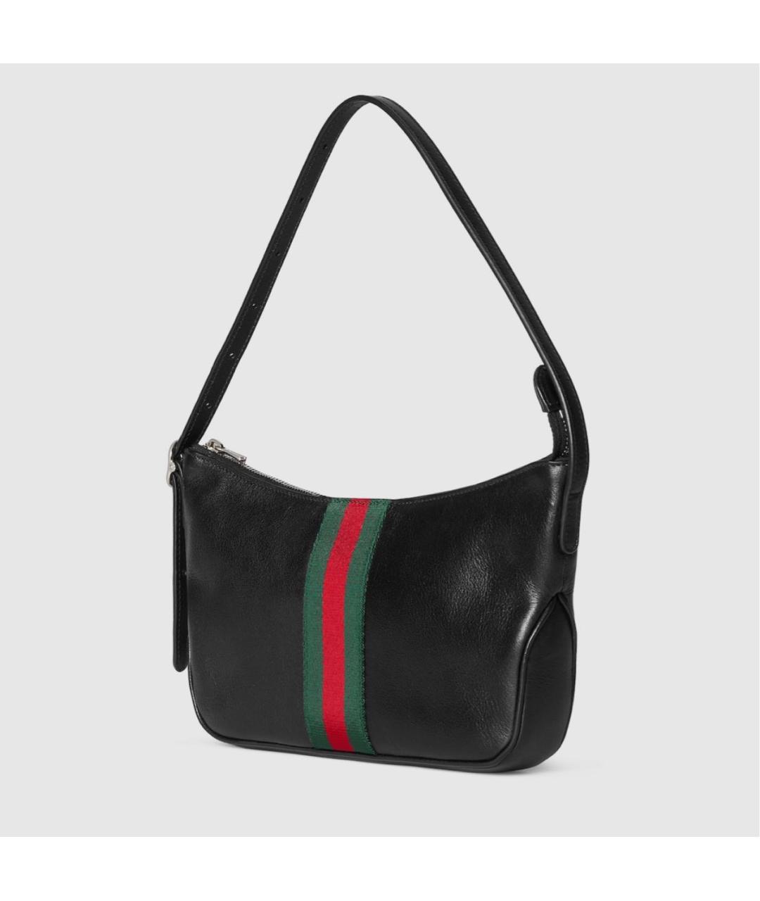 GUCCI Черная кожаная сумка с короткими ручками, фото 2