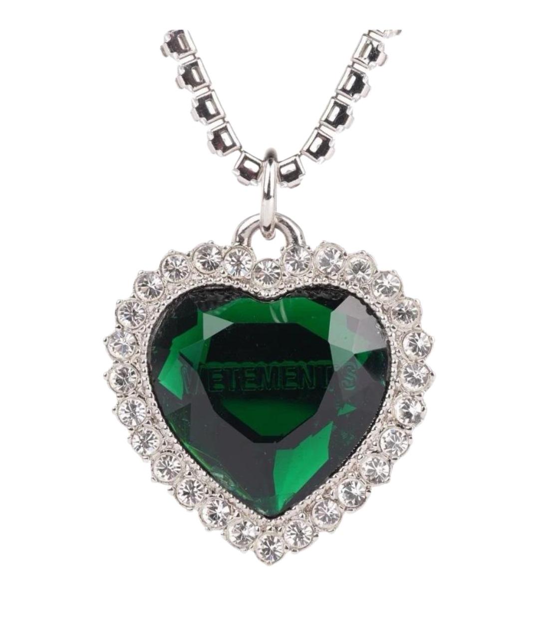 VETEMENTS Зеленые латунное колье, фото 1