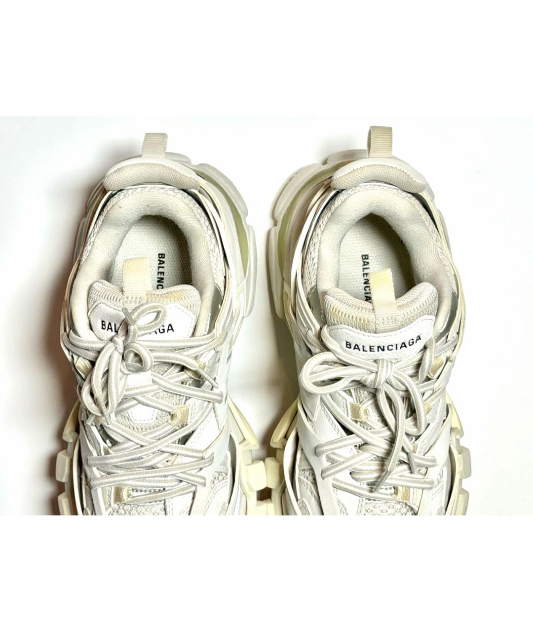 BALENCIAGA Белые текстильные кроссовки, фото 3