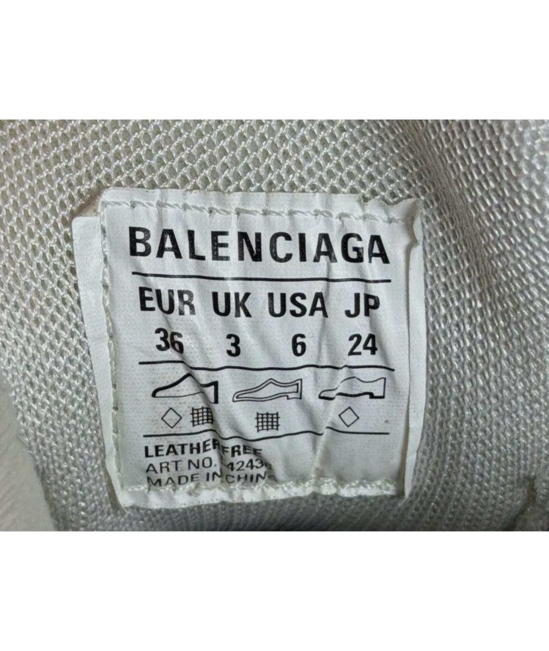 BALENCIAGA Белые текстильные кроссовки, фото 7