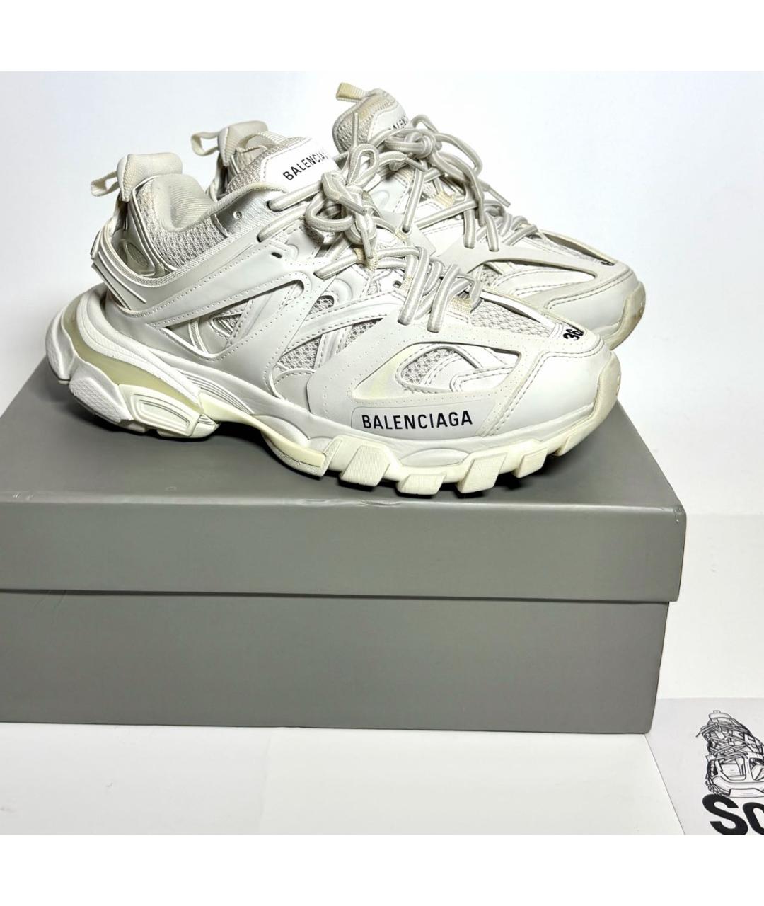 BALENCIAGA Белые текстильные кроссовки, фото 5