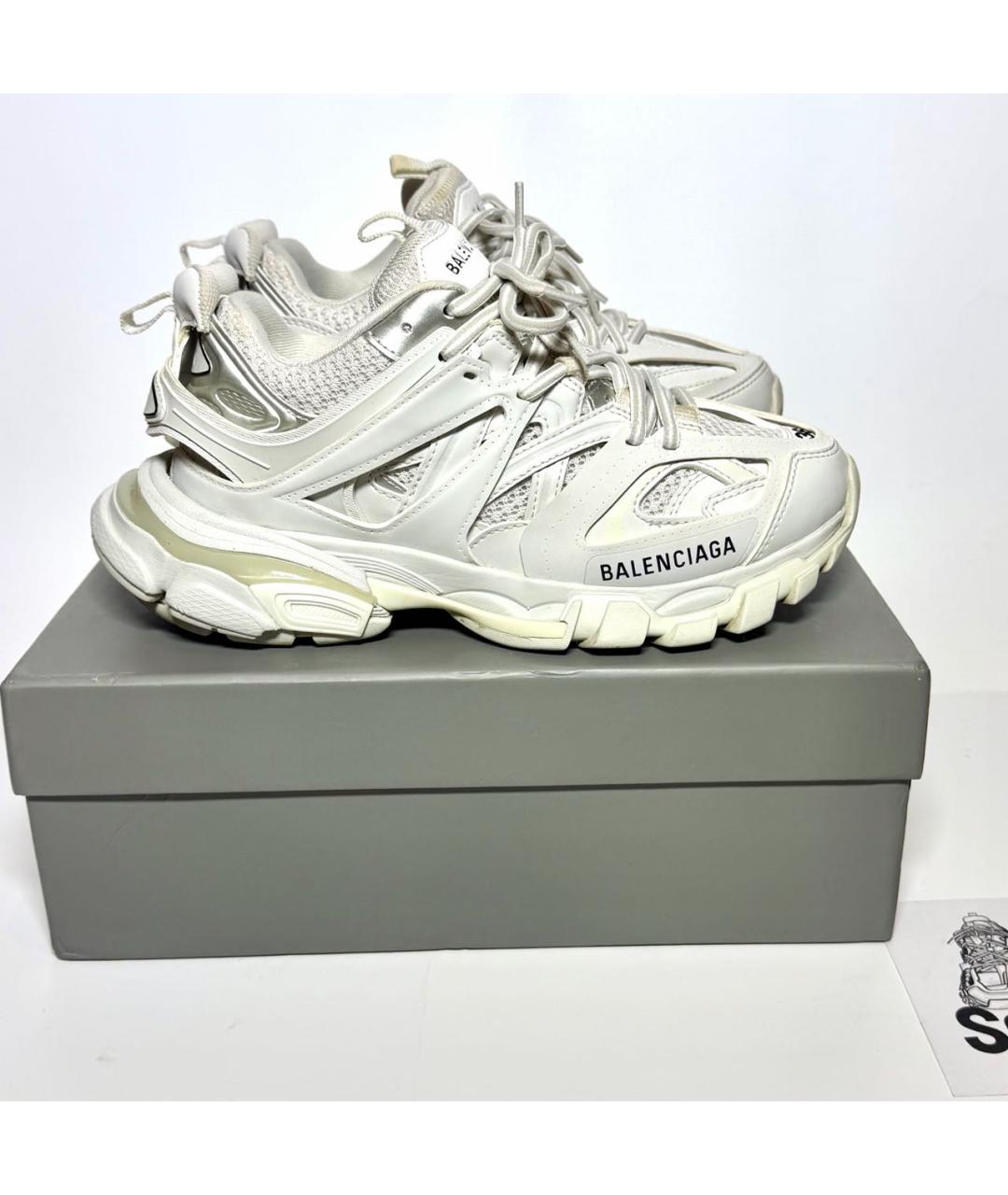 BALENCIAGA Белые текстильные кроссовки, фото 9