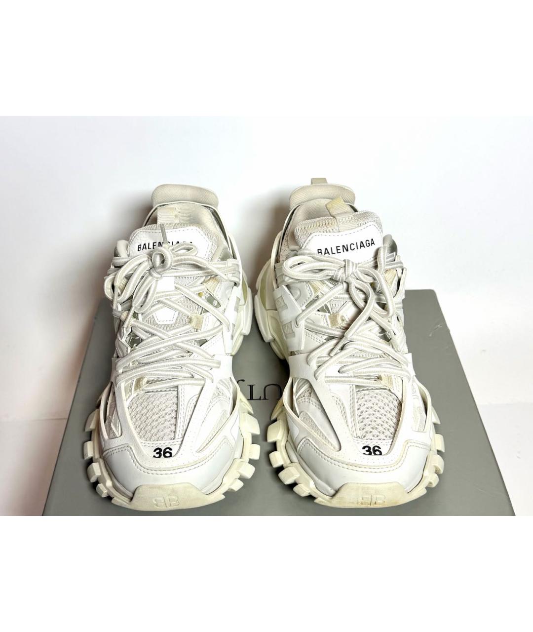 BALENCIAGA Белые текстильные кроссовки, фото 2