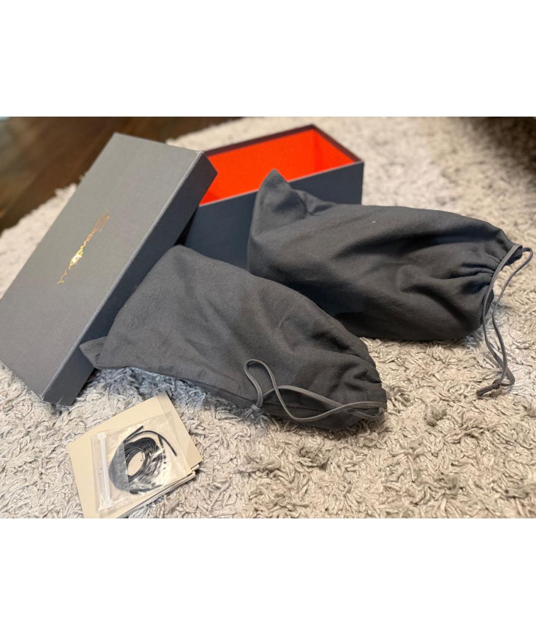 SANTONI Черные туфли из экзотической кожи, фото 7