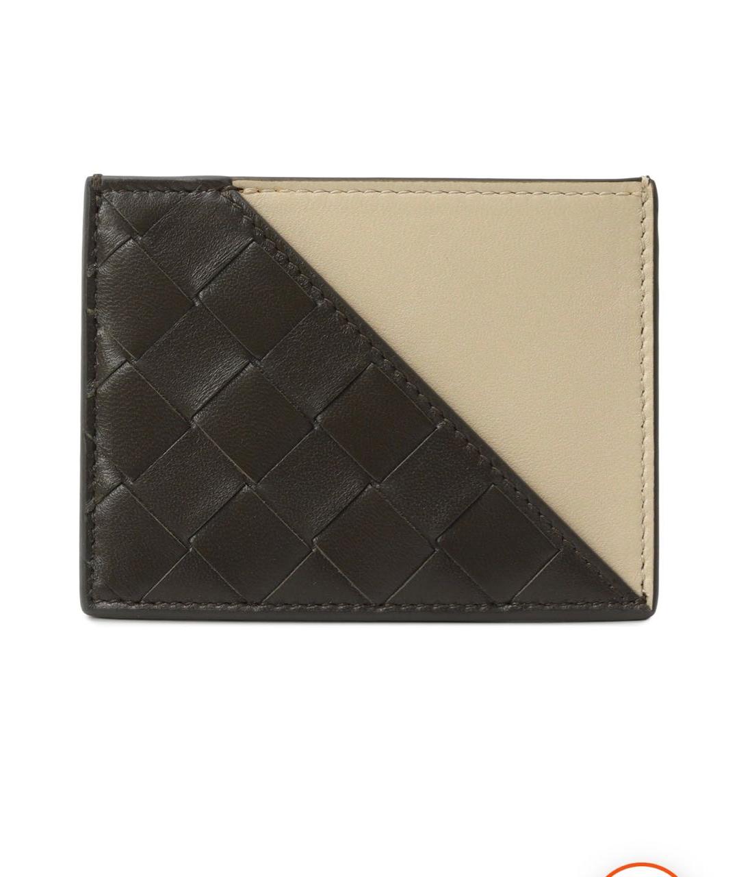 BOTTEGA VENETA Хаки кожаный кардхолдер, фото 9